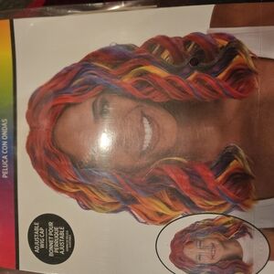 Colorful Wavy Hair Wig Rainbow!! #pride #halloween NWT